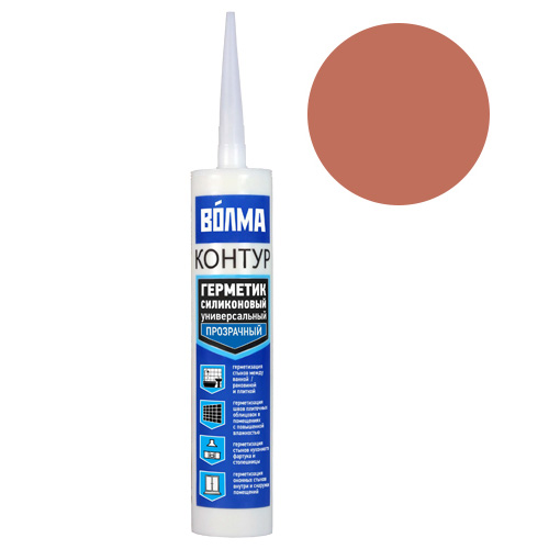 Герметик ВОЛМА-Контур, терракотовый, 290 мл